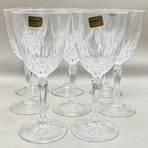 Luminarc Cristal d'Arques Antique Wine Glasses 6.75" USA Crystal Set of‎ 8